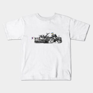 Ukrainian farmer stealling russian BMP Kids T-Shirt